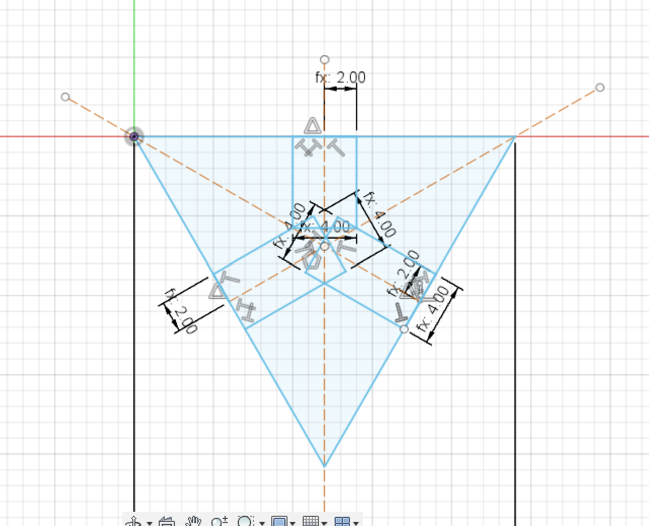 Triangle with Cut-in