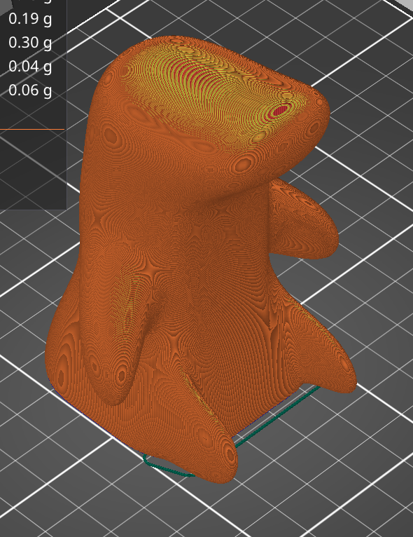 Bubba in Prusa, Sliced